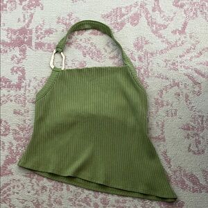 Reformation Olive Ribbed Camisole